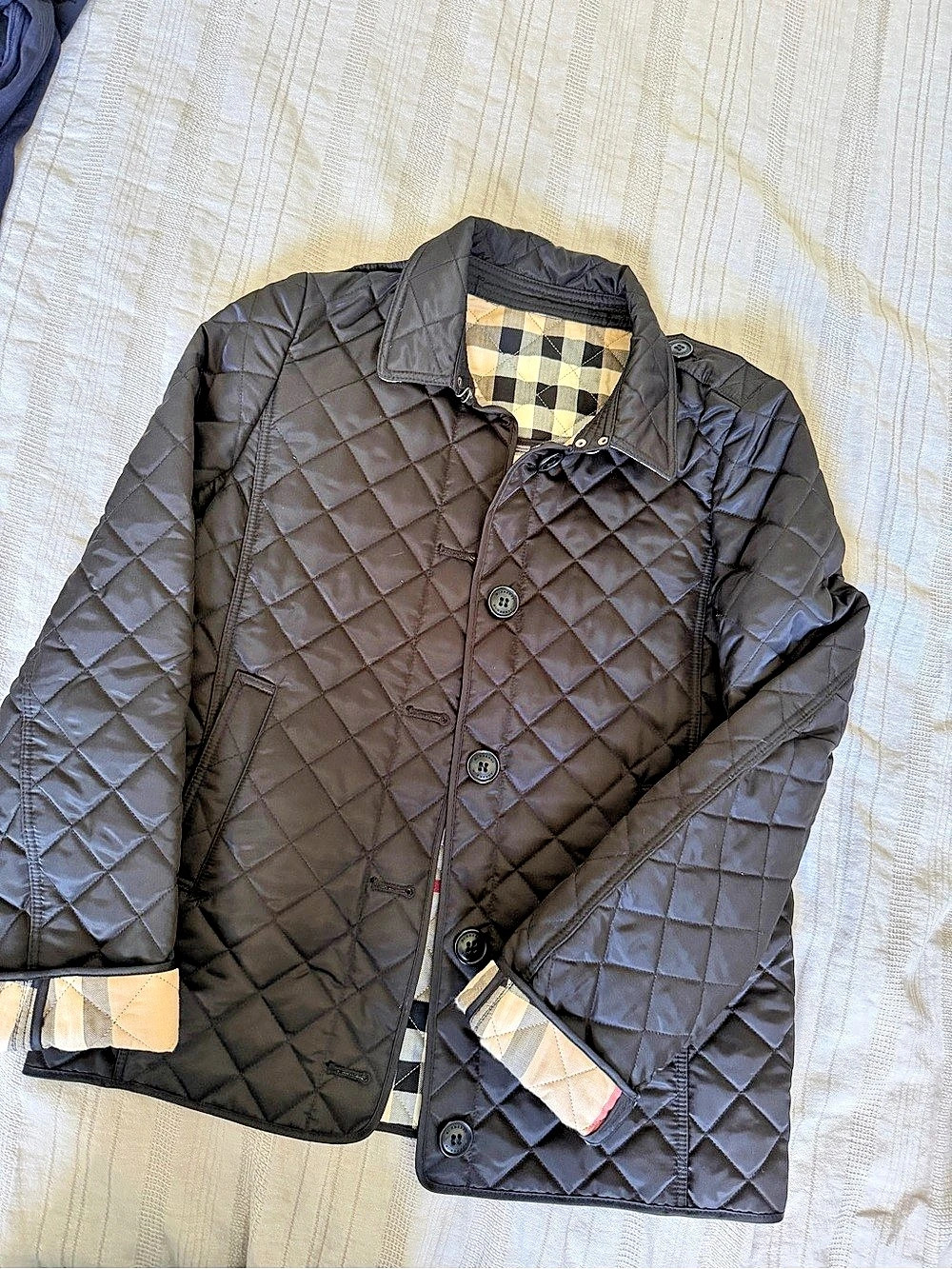 Burberry Brit Diamond Quilted Jacket Black